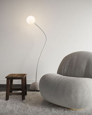 Minimalist Flexible Arm and Orb Floor Lamp