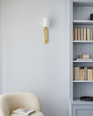 Minimalist Linen Wall Light | Brass
