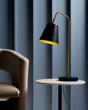 Modern Black & Brass Table Lamp | Ex Display | SALE | Lighting Collective