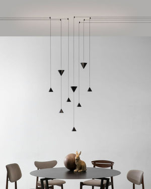 Modern Black Cluster Pendant | 7 Light