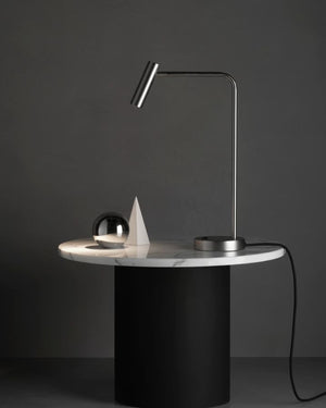 Modern Minimal Desk Lamp | Nickel | Lighting Collective