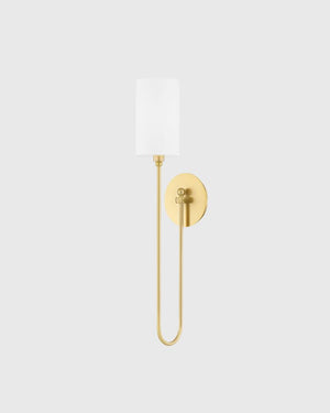 Modern Swoop Arm Wall Light | Brass