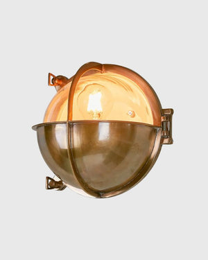 Nautical Inspired Bunker Wall Light | Brass | Lighting Collective