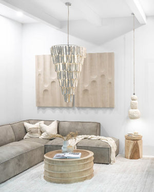 Organic Paper Mache Chandelier Shade | Zula | Lighting Collective