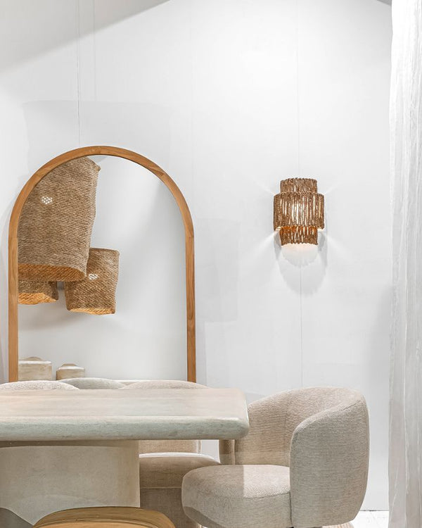 Organic Tiered Banana Leaf Wall Sconce | Niyah