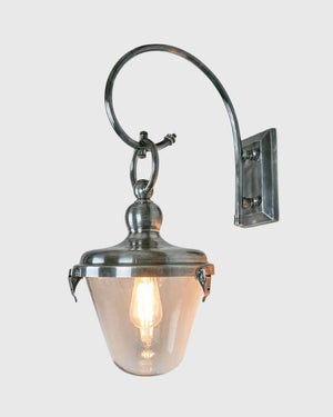 Outdoor Hanging Lantern Wall Light | Silver | Lighting Collective