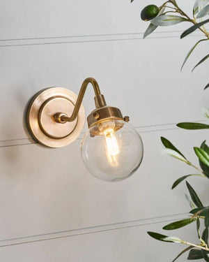 Outdoor Industrial Brass Wall Light | Brass | Lighting Collective