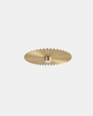 Pleated Brass Ceiling Light | Small