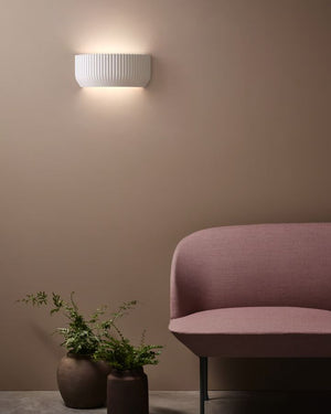 Pleated Plaster Wall Light | Lighting Collective