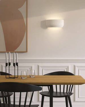 Pleated Plaster Wall Light | Lighting Collective