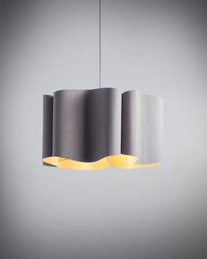 Pleated Timber Pendant Light | Small | Grey Oak