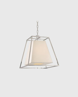 Polished Chrome Geometric Pendant | Small
