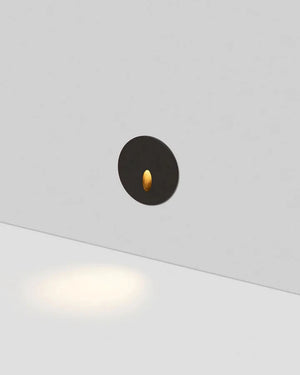 Recessed Slit Step Light | Black | Round Narrow | Lighting Collective