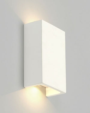 Rectangular Plaster Up Down Wall Sconce | Lighting Collective