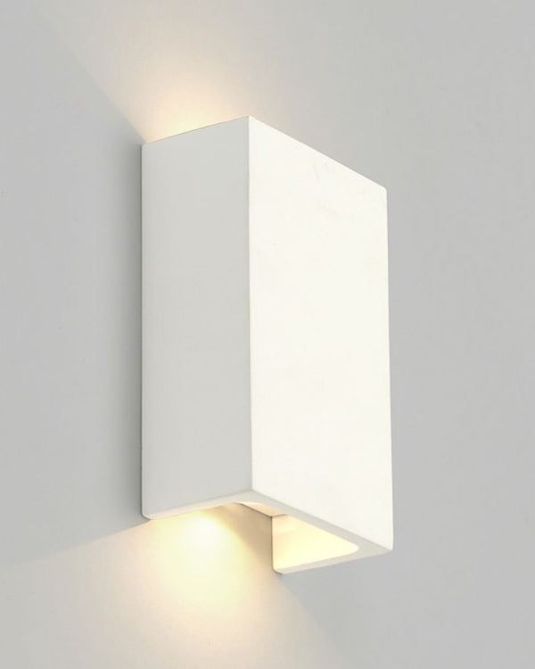 Rectangular Plaster Up Down Wall Sconce