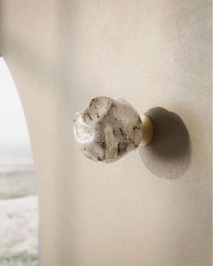 Refined Textured Glass Wall Light | Brass