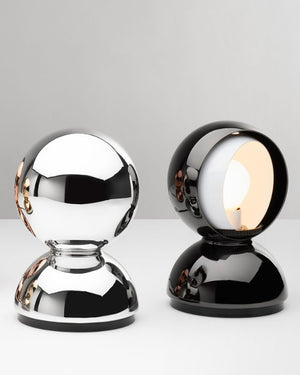 Rotating Shade Table Lamp | Eclisse | PVD Chrome & PVD Black | Lighting Collective