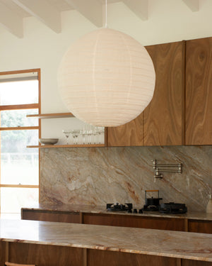 Round Cotton Pendant Shade White Large - Lighting Collective Project - Hattie Zampa Loehill House