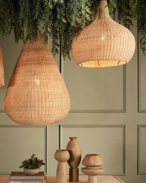 Round Rattan Pendant Light