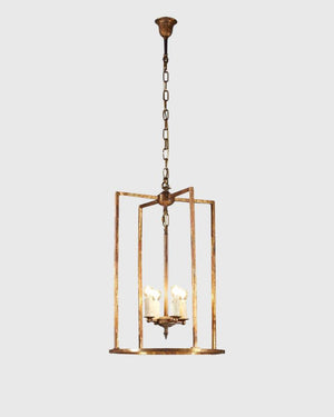Rustic Brass Lantern Pendant | Lighting Collective