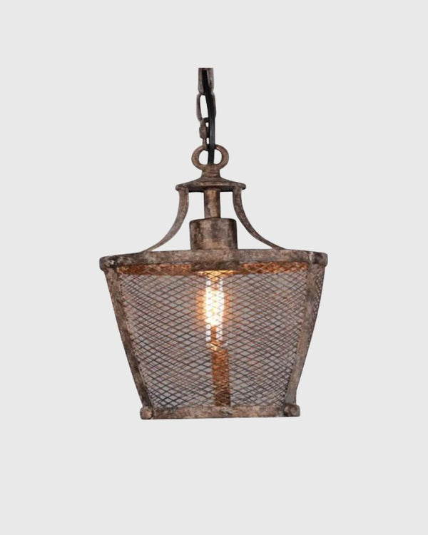 Rustic Metal Mesh Pendant