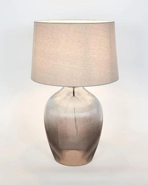 Smoked Glass Base Table Lamp | Lighting Collective