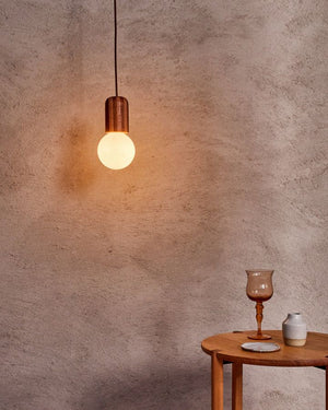 Striped Timber Pendant Light | Oscillate | Victorian Ash / Blackwood | Lighting Collective