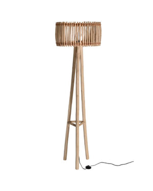 Teak Branch Floor Lamp & Shade | Serengeti | Lighting Collective