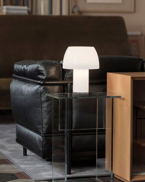 Translucent Glass Portable Table Lamp | Lorosae | White