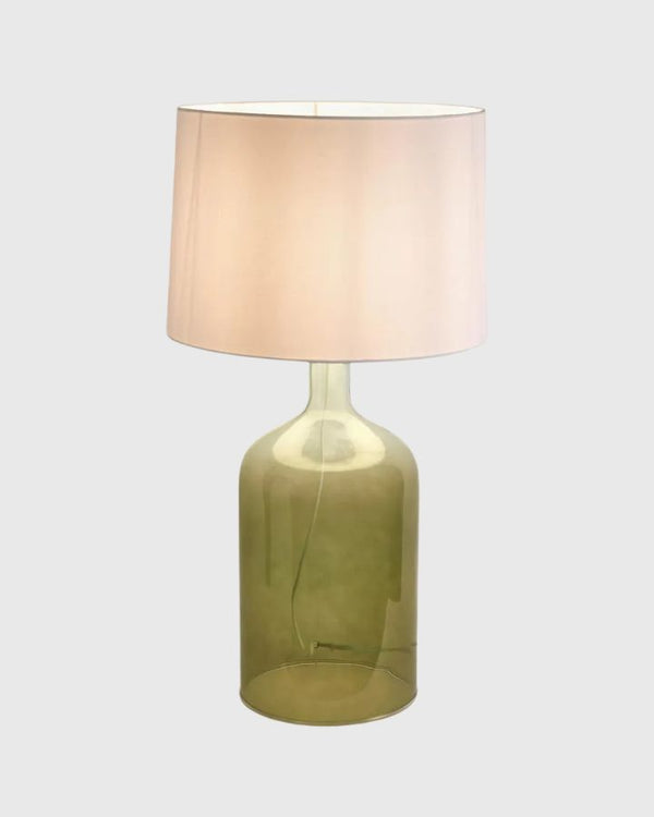 Transparent Green Glass Table Lamp