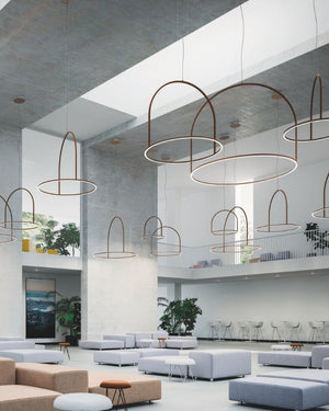 U Hoop Pendant Light | Rust