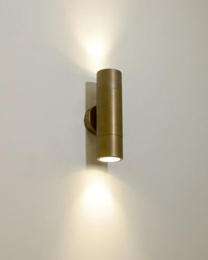 Up & Down Pillar Light | Aged Brass | Lighting Collective