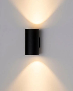 Up & Down Exterior Pillar Wall Light | Black | Lighting Collective