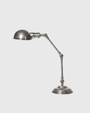 Vintage Industrial Adjustable Desk Lamp | Silver | Lighting Collective