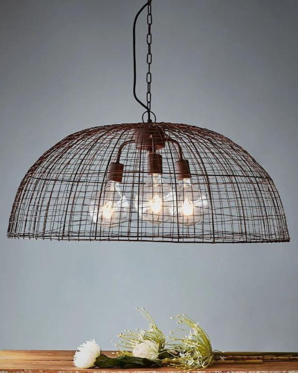 Wire Weave Dome Pendant Light