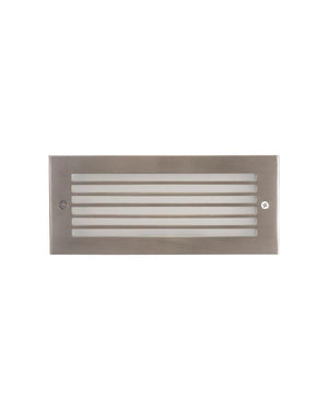 Recessed vented wall light in stainless steel