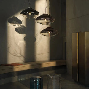 Hand-blown Glass Pendant | Disc | In situ