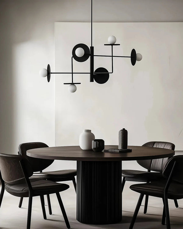 Minimalist Orb Disc Chandelier