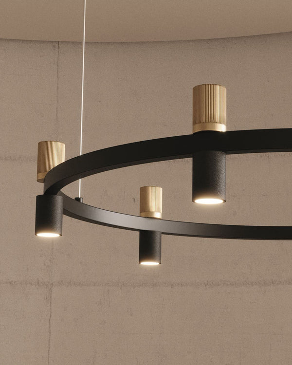 Aged Gold & Black Leather