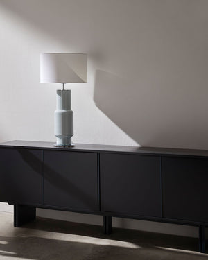 Pastel Smooth Ceramic Table Lamp Blue