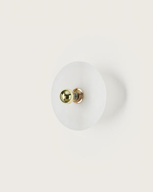Minimalist Alabaster Disc Wall Light