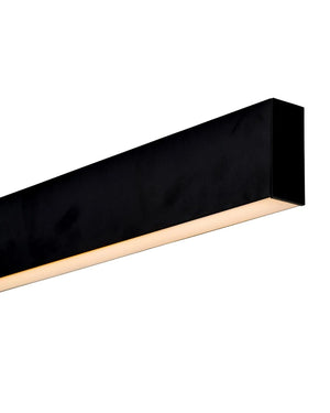 Linear Pendant High Side Black | Integrated Power Cord | Assorted Sizes-Pendants-Lighting Collective