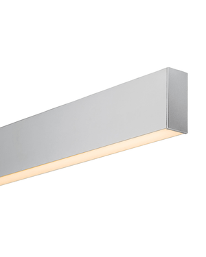 Linear Pendant High Side Silver | Integrated Power Cord | Assorted Sizes-Pendants-Lighting Collective