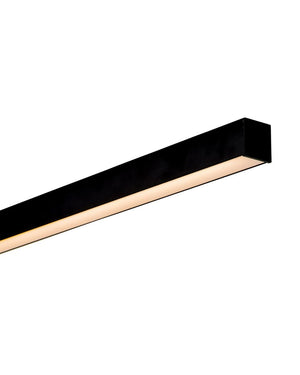 Linear Pendant Slimline Black | Integrated Power Cord | Assorted Sizes-Pendants-Lighting Collective