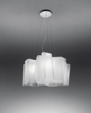Logico 3 Light Pendant with three nested frosted glass shades in a clustered arrangement