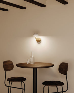 Marble and Curved Arm Wall Light