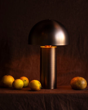 Metal Dome Shade Table Lamp | Styled in a Moody Bedroom