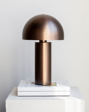Metal Dome Shade Table Lamp | Styled in a Minimalist Bedroom