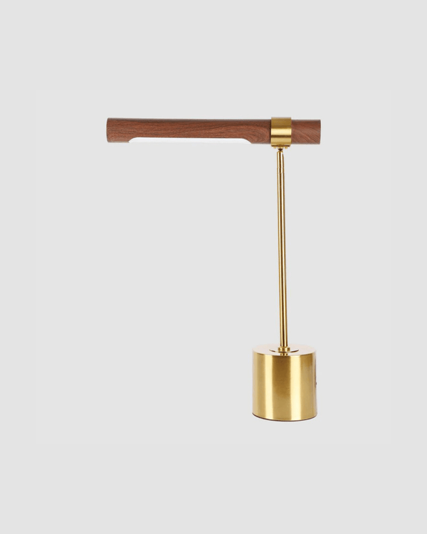 Mid-Century Walnut Table Lamp