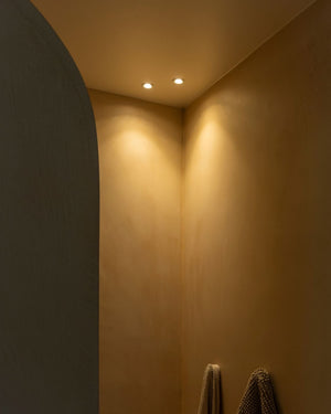 Small downlights in bathroom